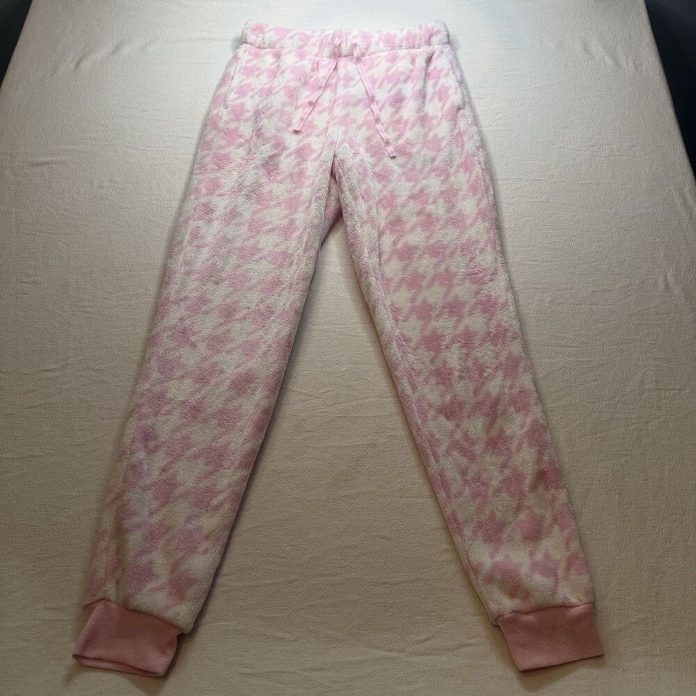 JOYSPUN Women’s Plush Pink Fleece Sleep Jogger Pants Pajama Bottoms Size XS(0-2)